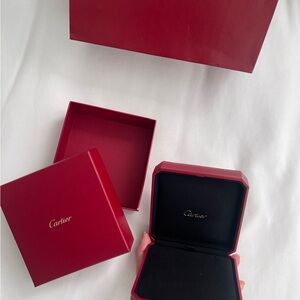 Cartier necklace case and box with shopping bag